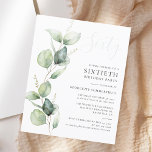 Lámina Eucalyptus 60.ª Invitación a la Fiesta de Cumpleañ<br><div class="desc">Podría ser un fiesta sorprendente u otro decenio especial logrado. Esta invitación a la fiesta de cumpleaños número 60, que incluye diseño de vegetación eucalipto con tipografía popular moderna, puede ser fácilmente editada para adaptarse a cualquier celebración de cumpleaños o aniversario. Puede cambiar la redacción, los detalles de cumpleaños y...</div>
