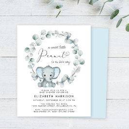 Lámina Eucalyptus Baby Boy Ducha Invitación