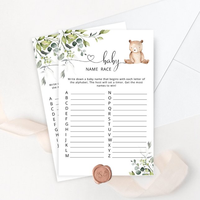 Lámina Eucalyptus baby name raza baby ducha juego (Subido por el creador)