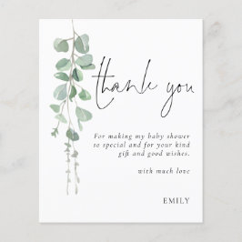 Lámina Eucalyptus Baby Shower Fiesta Gracias