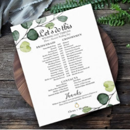 Lámina Eucalyptus Boda mínimo Cronología de las novias