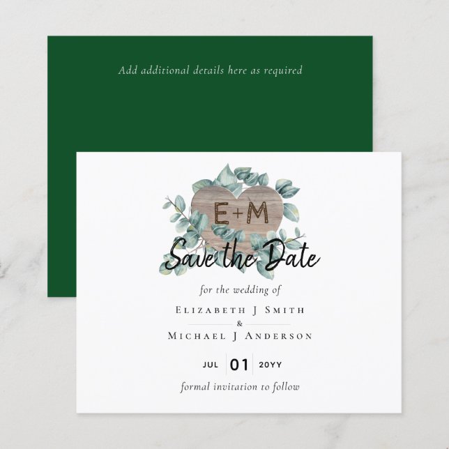 Lámina Eucalyptus Boda - Monograma de la vegetación acuát (Anverso / Reverso)