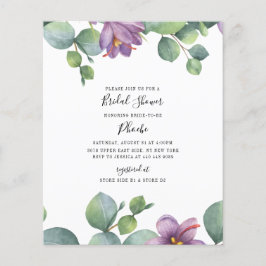 Lámina Eucalyptus Bridal Shower Greenery Purple