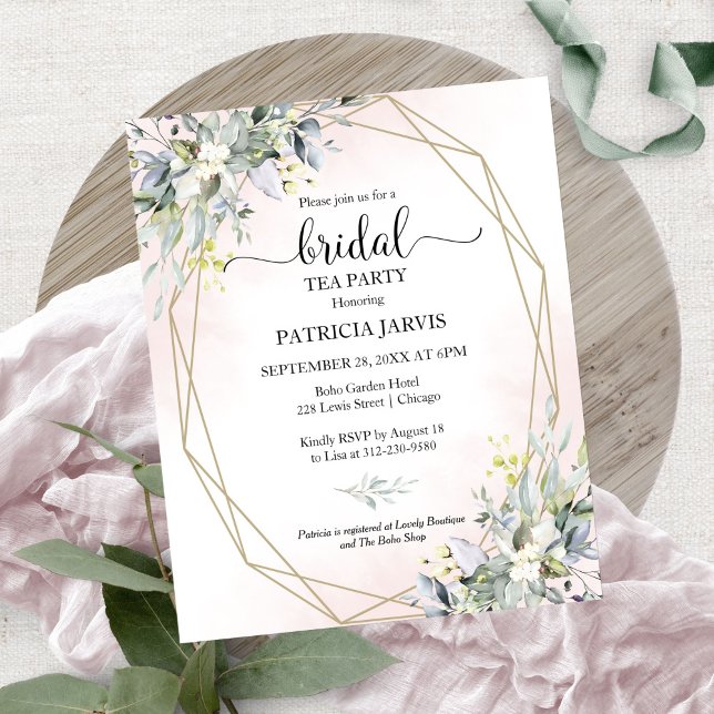 Lámina Eucalyptus Bridal Tea Fiesta Invitación Presupuest (Subido por el creador)