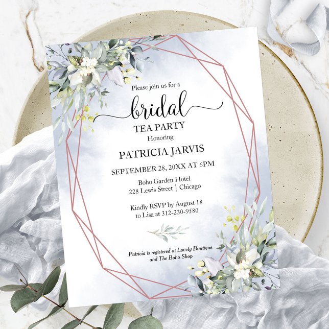 Lámina Eucalyptus Bridal Tea Fiesta Invitación Presupuest (Subido por el creador)