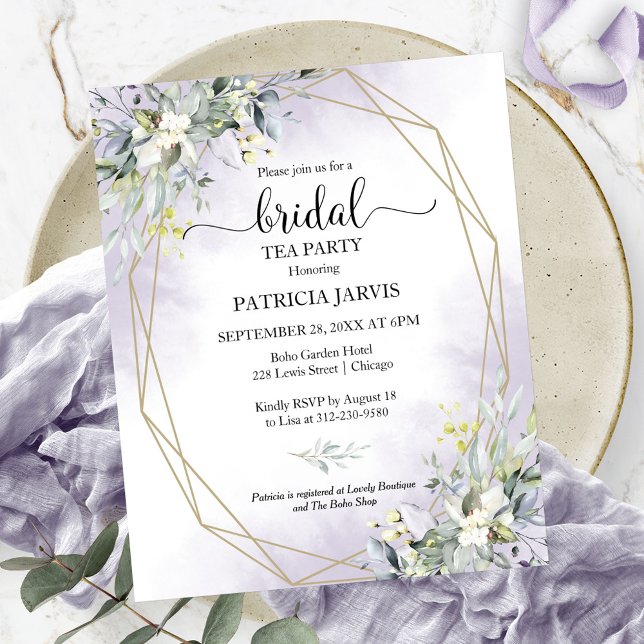 Lámina Eucalyptus Bridal Tea Fiesta Invitación Presupuest (Subido por el creador)