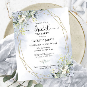 Lámina Eucalyptus Bridal Tea Fiesta Invitación Presupuest
