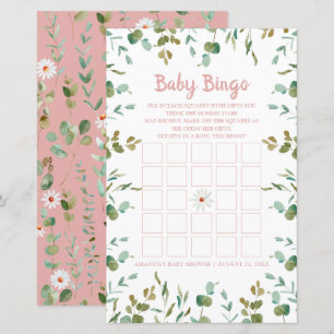 Lámina Eucalyptus deja Bingo de Bebé Baby Shower