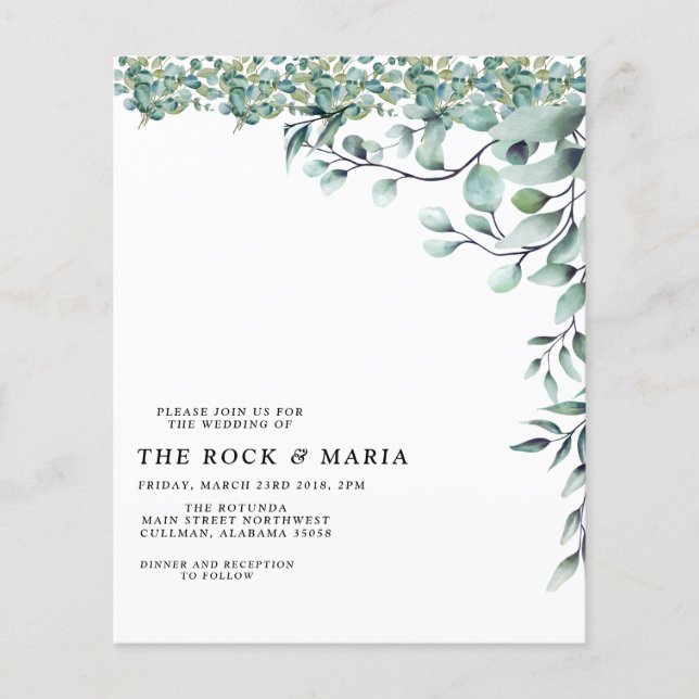 Lámina Eucalyptus generery wedding (Anverso)