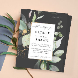 Lámina Eucalyptus Glow Gold Greenery Boda