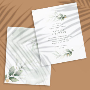 Lámina Eucalyptus gold modern budget elegant wedding