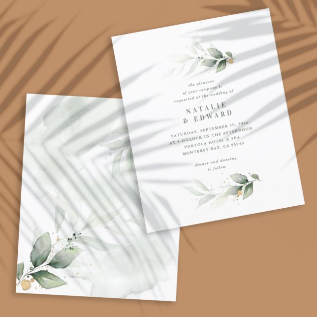 Lámina Eucalyptus gold modern budget elegant wedding (Subido por el creador)