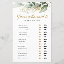 Lámina Eucalyptus greenerenery adivinen de oro quién dijo