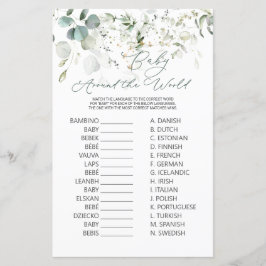 Lámina Eucalyptus Greenery Baby en todo el mundo