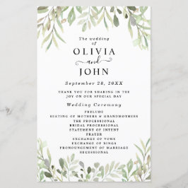 Lámina Eucalyptus Greenery Boda simple