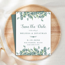 Lámina Eucalyptus Greenery Budget Wedding Save The Date