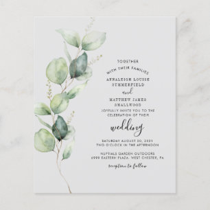 Lámina Eucalyptus Greenery Elegant Wedding Invite