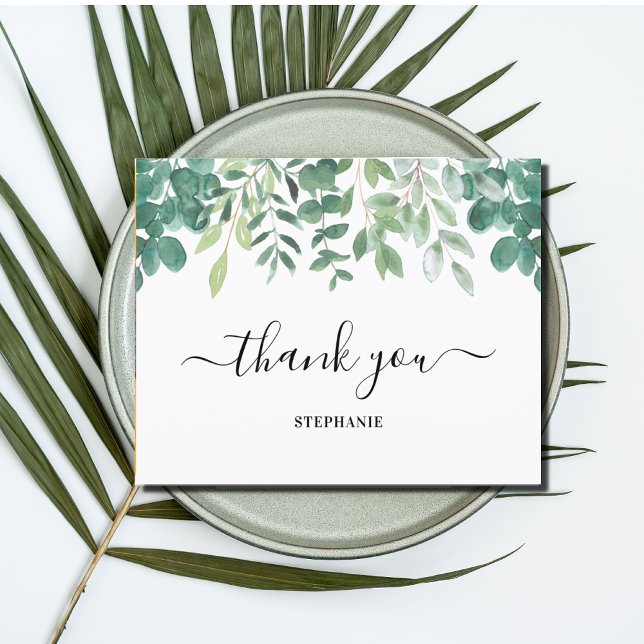 Lámina Eucalyptus Greenery Personalizado Gracias (Subido por el creador)