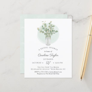 Lámina Eucalyptus Mason Jar Monogram Bridal Shower