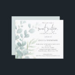 Lámina Eucalyptus moderno de presupuesto Dieciséis invita<br><div class="desc">Eucalyptus Moderno Dieciséis Invitaciones. Un precio económico menor 4, 5" x 5, 6" alternativa. Disponible en un ALMACENAMIENTO DE TARJETAS SEMI GLOSS 110 lb que es la opción predeterminada (más grueso para las invitaciones), O UN SATIN FINISH DE PAPEL LADRÓN DE 80 lb (ideal para los gabinetes). Los sobres son...</div>