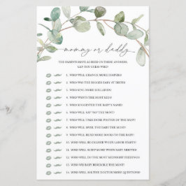 Lámina Eucalyptus Mommy or Daddy Game