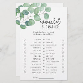 Lámina Eucalyptus - ¿Prefiere un juego de ducha de novia?