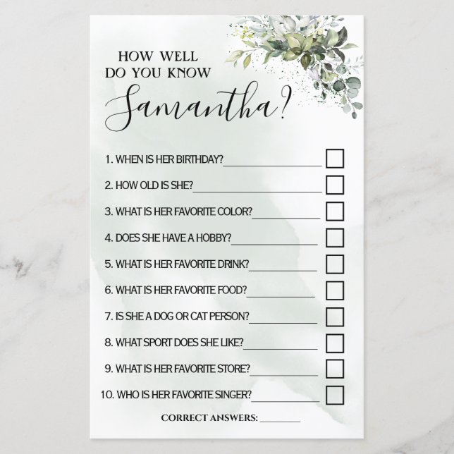 Lámina Eucalyptus ¿Qué tan bien conoces el juego bilingüe (Anverso)