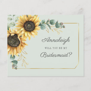 Lámina Eucalyptus Sunflower Be my Bridesmaid