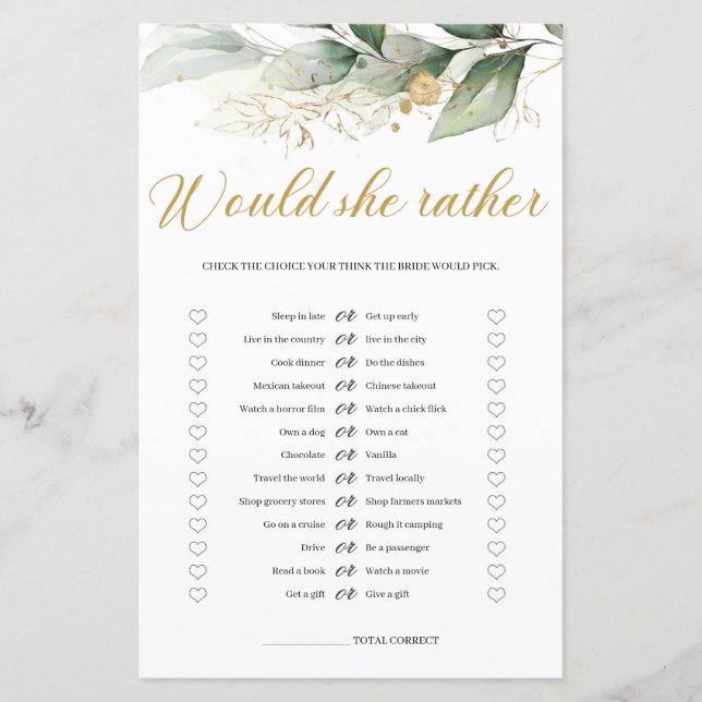 Lámina Eucalyptus verde follaje preferiría jugar (Anverso)