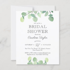 Lámina Eucalyptus Watercolor Greenery Bridal Shower