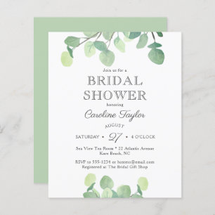 Lámina Eucalyptus Watercolor Greenery Bridal Shower