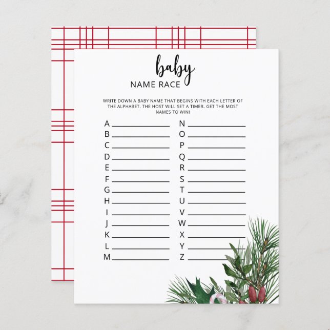 Lámina Evergreen Baby Race (Anverso / Reverso)