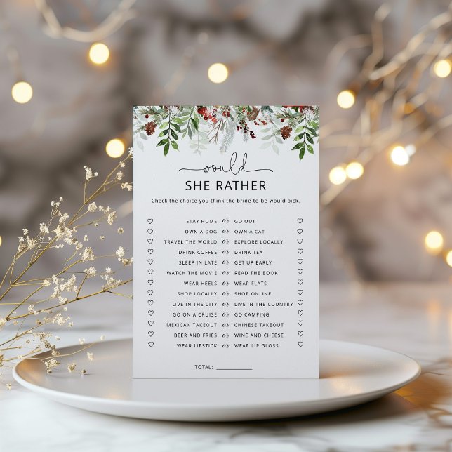 Lámina Evergreen ¿Prefiere un juego de ducha de novia? (Subido por el creador)