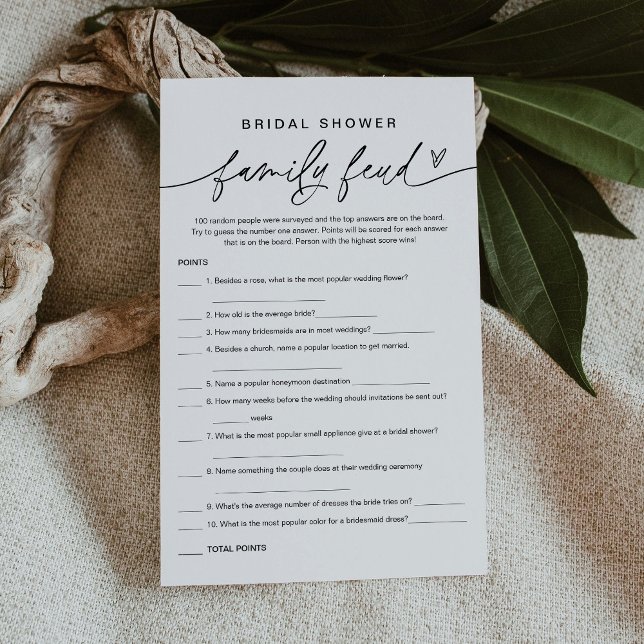 Lámina EVERLEIGH Minimal Bridal Shower Survey dice Juego (Subido por el creador)