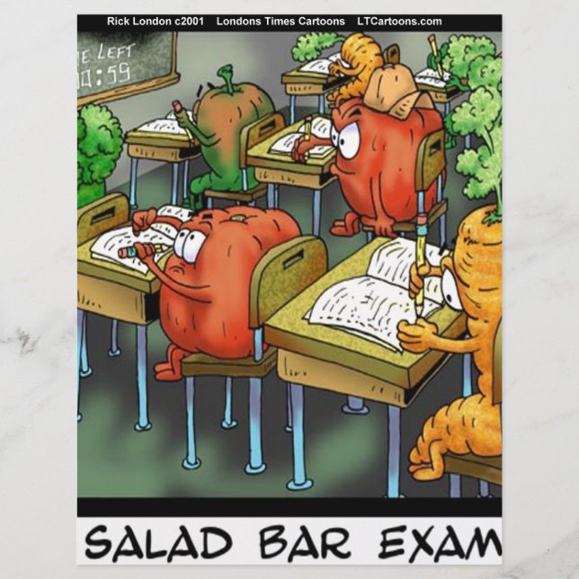 Lámina Examen Divertido de la Barra de Ensaladas (Anverso)