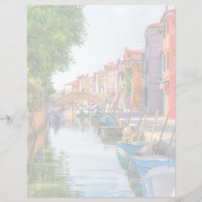 Lámina Explora el Encanto Vibrante de Burano (Anverso)