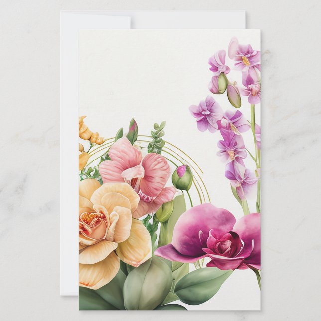Lámina Explosión de Orquídeas Planas (Anverso)
