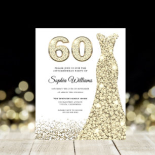 Lámina Fabulous Gold Budget Invite a la fiesta de cumplea