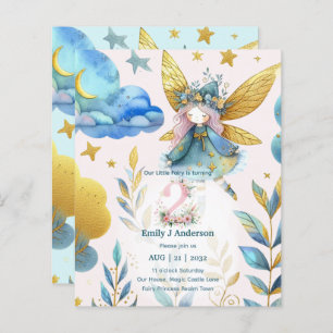 Lámina Fairy 2nd Birthday Fairytale Dos hoy cumpleaños