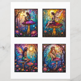 Lámina Fairy Scrapbook Junk Journal Collage Paper