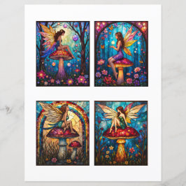 Lámina Fairy Scrapbook Junk Journal Collage Paper