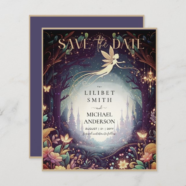 Lámina Fairycore Salve la fecha cuento de hadas (Anverso / Reverso)