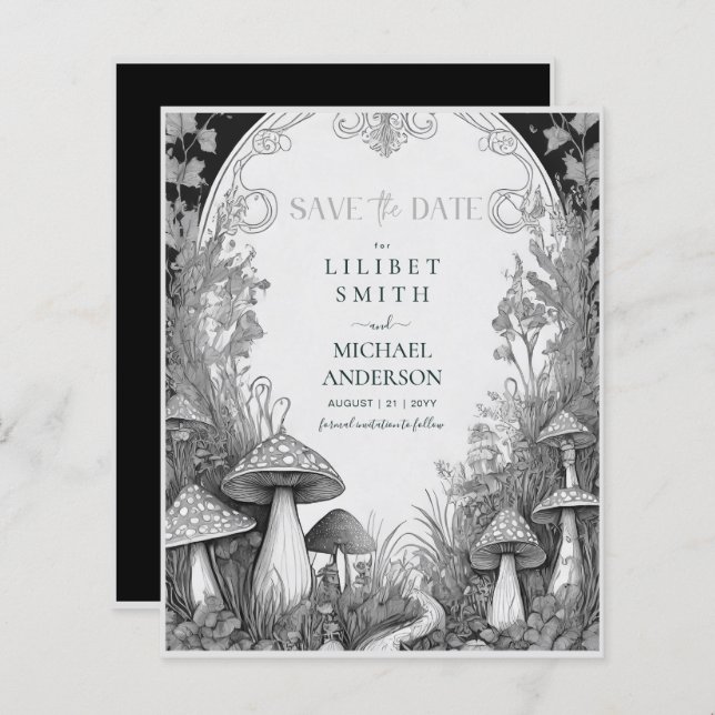 Lámina Fairycore Salve la fecha de los hongos Goblincore (Anverso / Reverso)