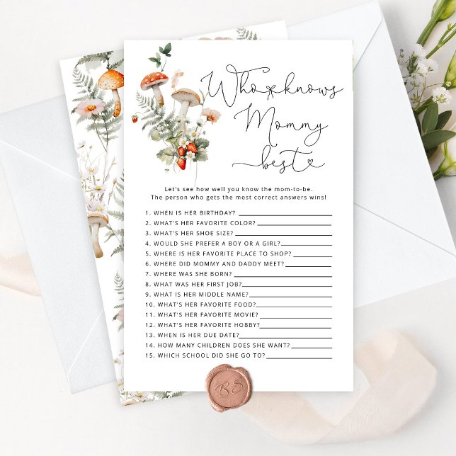 Lámina Fall Mushroom Quién conoce a mamá mejor juego de d (Subido por el creador)