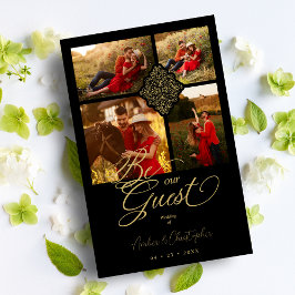 Lámina Falso negro de presupuesto de lujo dorado 4 fotos