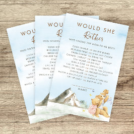 Lámina Familia De Osos De Montaña Azul Prefiere