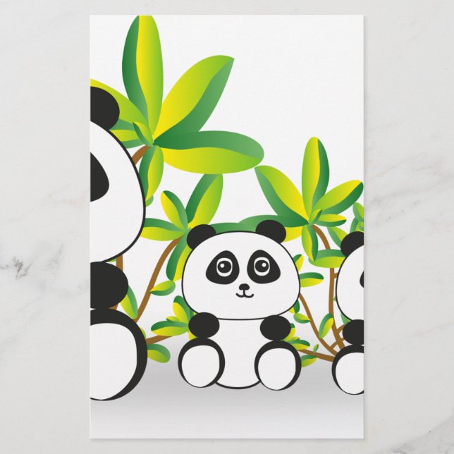 Lámina Familia Panda (Anverso)