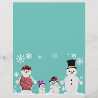 Lámina familia snowman