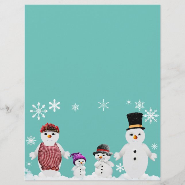 Lámina familia snowman (Anverso)