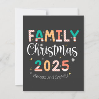 Lámina Family Christmas 2025 Blessed and Grateful